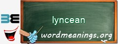 WordMeaning blackboard for lyncean